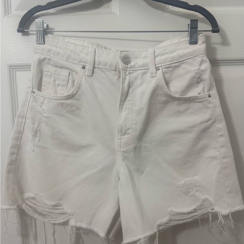 Zara White Jean Shorts